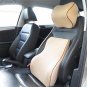 2pc Car Memory Foam Lumbar Cushion Neck Pillow Kit Seat Covers Comfortable Set
