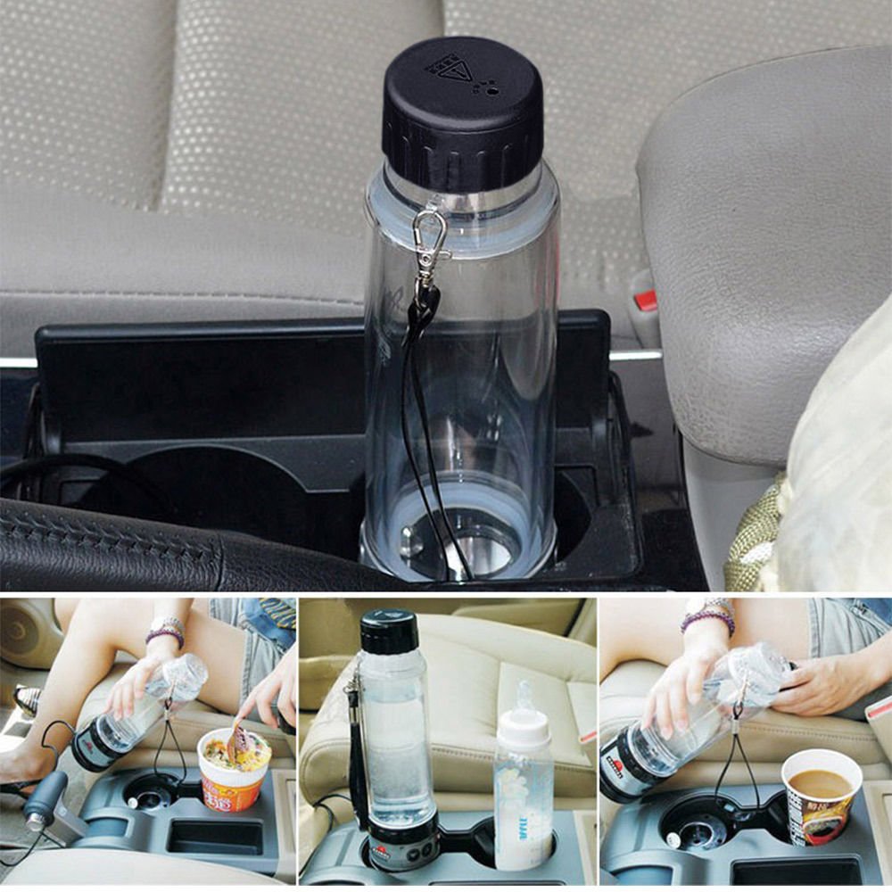 1pc High Boron Glass Heating Cup Thermos Water Bottle 280ml Electric Car Charger