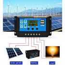 12V/24V Dual-USB LED Solar Panel Controller Regulator Charge Battery Protection