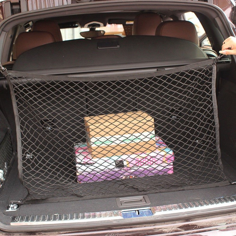 Durable Auto Car SUV Rear Trunk Boot Floor Cargo Net Elastic Mesh Storage Set
