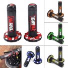 2pc 7/8" Motorcycle Rubber Hand Grip Handlebar Handle Bar ATV Dirt Bike Harley
