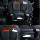 Black PU Leather Car Back Seat Tidy Organiser Multi-Pocket Holder Storage Cover