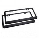 Black Car Metal License Plate Frame Holder Box Blank Aluminium Alloy Auto Set
