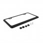 Black Car Metal License Plate Frame Holder Box Blank Aluminium Alloy Auto Set