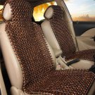 2x Auto Car Truck Natural Wood Beaded Massage Seat Cover Cushion Coffee Summer