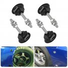 4pc Black Car Racing Quick Pins Push Button Billet Hood Lock Clip For BMW BENZ