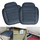 2x Breathable Car PU Leather Seat Cover Cushion Bamboo Charcoal Universal Set
