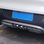 2pc Car Rear Grid Simulation Vent Double Tube Exhaust Pipe ABS Exterior Decor