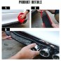 2pc Car Rear Grid Simulation Vent Double Tube Exhaust Pipe ABS Exterior Decor