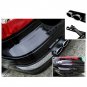 2pc Car Rear Grid Simulation Vent Double Tube Exhaust Pipe ABS Exterior Decor