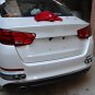 2pc Car Rear Grid Simulation Vent Double Tube Exhaust Pipe ABS Exterior Decor