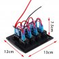 1pc 4-Gang Rocker Switch Breaker Panel Circuit LED For Marine Boat Car Truck RV