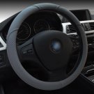 Durable Gray Grey PU leather Car Auto Steering Wheel Cover 15'' 38cm All Seasons