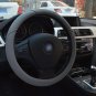 Durable Gray Grey PU leather Car Auto Steering Wheel Cover 15'' 38cm All Seasons