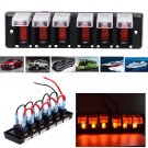 1pc DC12V 6-Gang LED Light Power Off Switch Control ABS Kit For Car SUV Coaches