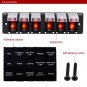 1pc DC12V 6-Gang LED Light Power Off Switch Control ABS Kit For Car SUV Coaches