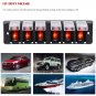 1pc DC12V 6-Gang LED Light Power Off Switch Control ABS Kit For Car SUV Coaches