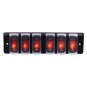 1pc DC12V 6-Gang LED Light Power Off Switch Control ABS Kit For Car SUV Coaches