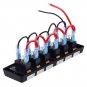 1pc DC12V 6-Gang LED Light Power Off Switch Control ABS Kit For Car SUV Coaches