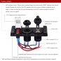 1x Dual-USB Center Control Power Off Switch Cigarette Lighter Socket 3-in-1 Kit