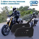 2pc BLK Two-way 6-Riders Bluetooth Helmet Interphone Intercom Motorcycle Headset