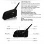 2pc BLK Two-way 6-Riders Bluetooth Helmet Interphone Intercom Motorcycle Headset