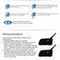 2pc BLK Two-way 6-Riders Bluetooth Helmet Interphone Intercom Motorcycle Headset
