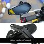 2x Motorcycle 7/8" Handle Bar End Rearview Side Mirrors For Ducati Honda Yamaha