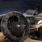 Black Winter Plush Woollen Wool Warm Car Steering Wheel Cover Soft For BMW Benz