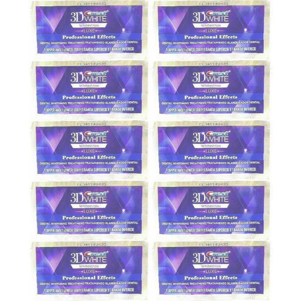 Crest 3D White LUXE Whitestrips Professional Whitening Effects 10pouch 20 strips