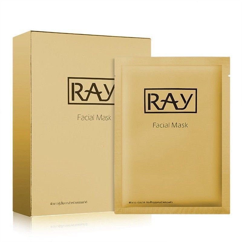 RAY Facial Moisturizing Silk Mask Thailand 10pcs GOLD