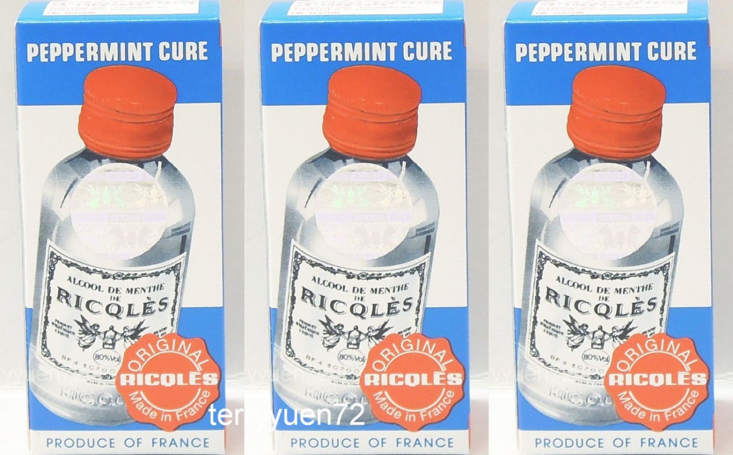 Ricqles Peppermint Cure &eacute;��&eacute;&pound;�&auml;&ordm;&ordm; Medicated Oil 50ml / 1.7 oz x 3pcs