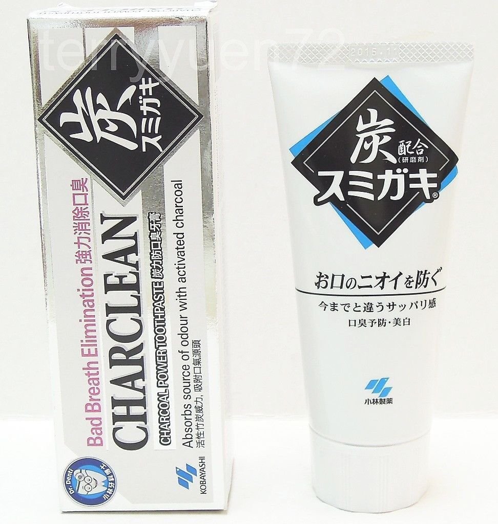 KOBAYASHI SUMIGAKI &aring;&deg;�&aelig;��&ccedil;�&shy; Charclean Charcoal Power Toothpaste Seiyaku 100g