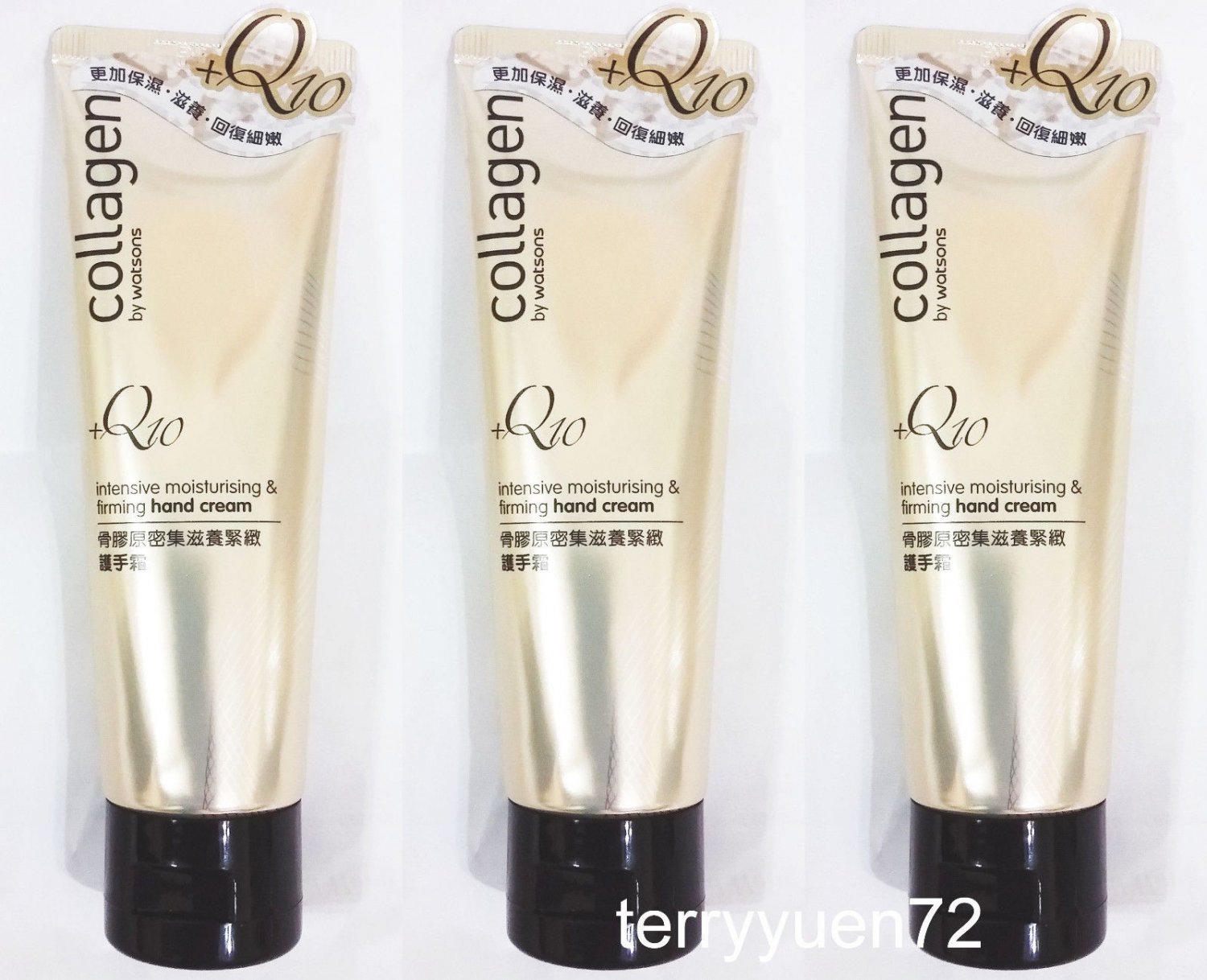 Watsons Collagen Q10 Intensive Moisturising & Firming Hand Cream 80g x 3pcs