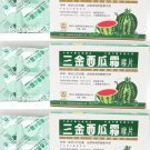 Sanjin Watermelon Frost Lozenges for Sore Throat 12 Tables  x3pcs