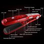ORIGINAL! Kemei, Nano Silver Steam Hair Straightener Red (FULL KIT)- Free Ship
