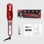ORIGINAL! Kemei, Nano Silver Steam Hair Straightener Red (FULL KIT)- Free Ship