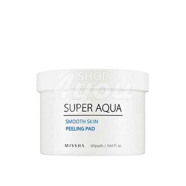 Missha Super Aqua Smooth Skin Peeling Pad  60Pads +Free Sample