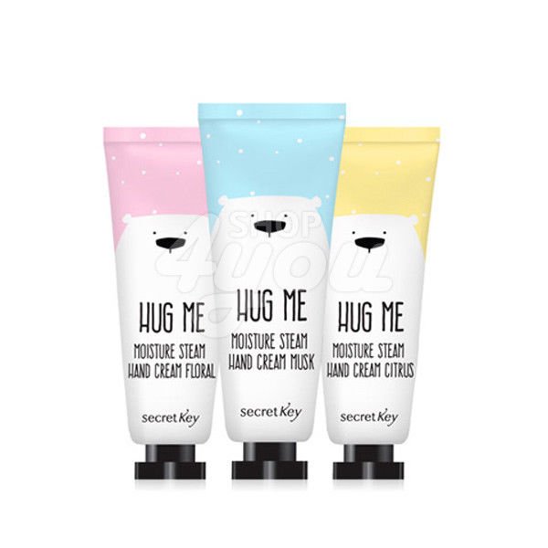 1ps Secret Key Hug Me Moisture Steam Hand Cream 30ml 3 Type +Free Sample