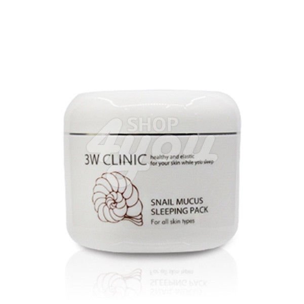 3W Clinic Snail Mucus Sleeping Pack 100ml +Free Sample