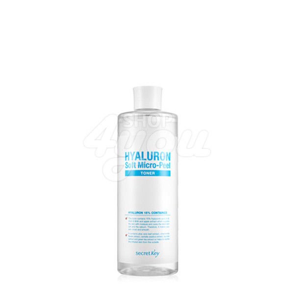 Secret Key Hyaluron Soft Micro Peel Toner 500ml +Free Sample