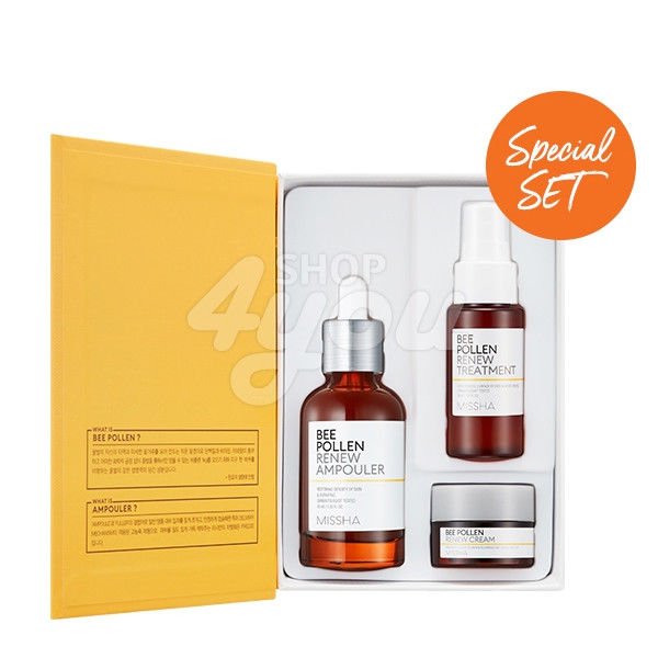 Missha Bee Pollen Renew Ampouler Special Set 3items +Free Sample