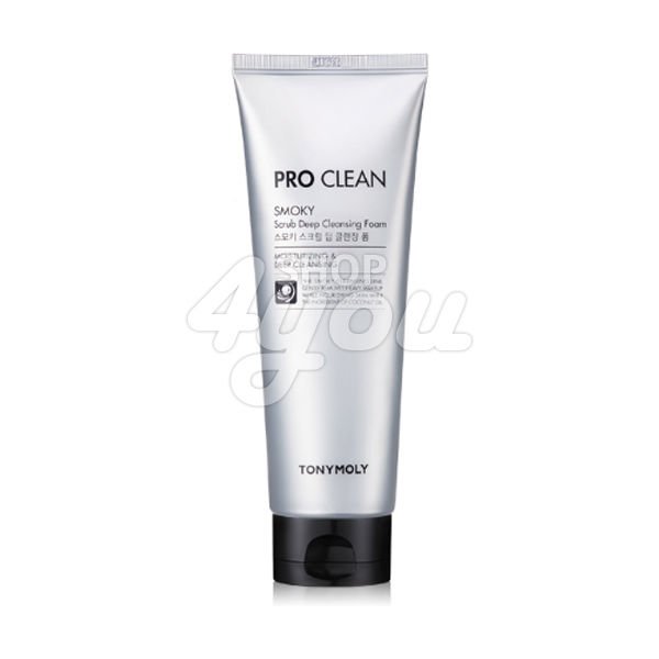 Tonymoly Pro Clean Smoky Scrub Deep Cleansing Foam 150ml +Free Sample Gift