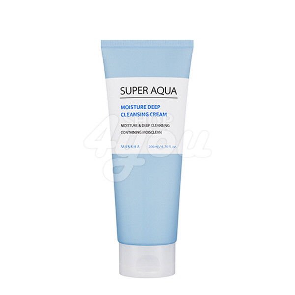 Missha Super Aqua Moisture Deep Cleansing Cream 200ml +Free Sample