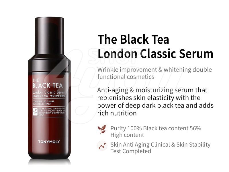 Tonymoly The Black Tea London Classic Serum 55ml Free Sample Gift