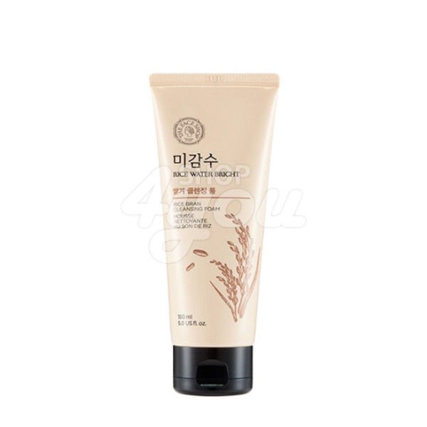 The Face Shop Rice Water Bright Rice Bran Cleansing Foam 150ml +Free Sample