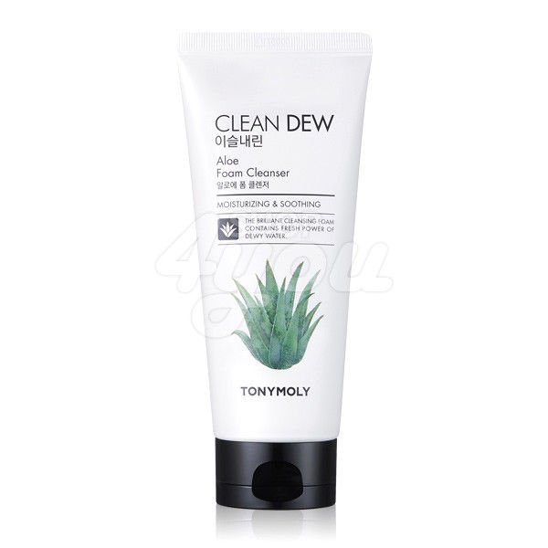 Tonymoly Clean Dew Foam Cleanser Aloe 180ml +Free Sample