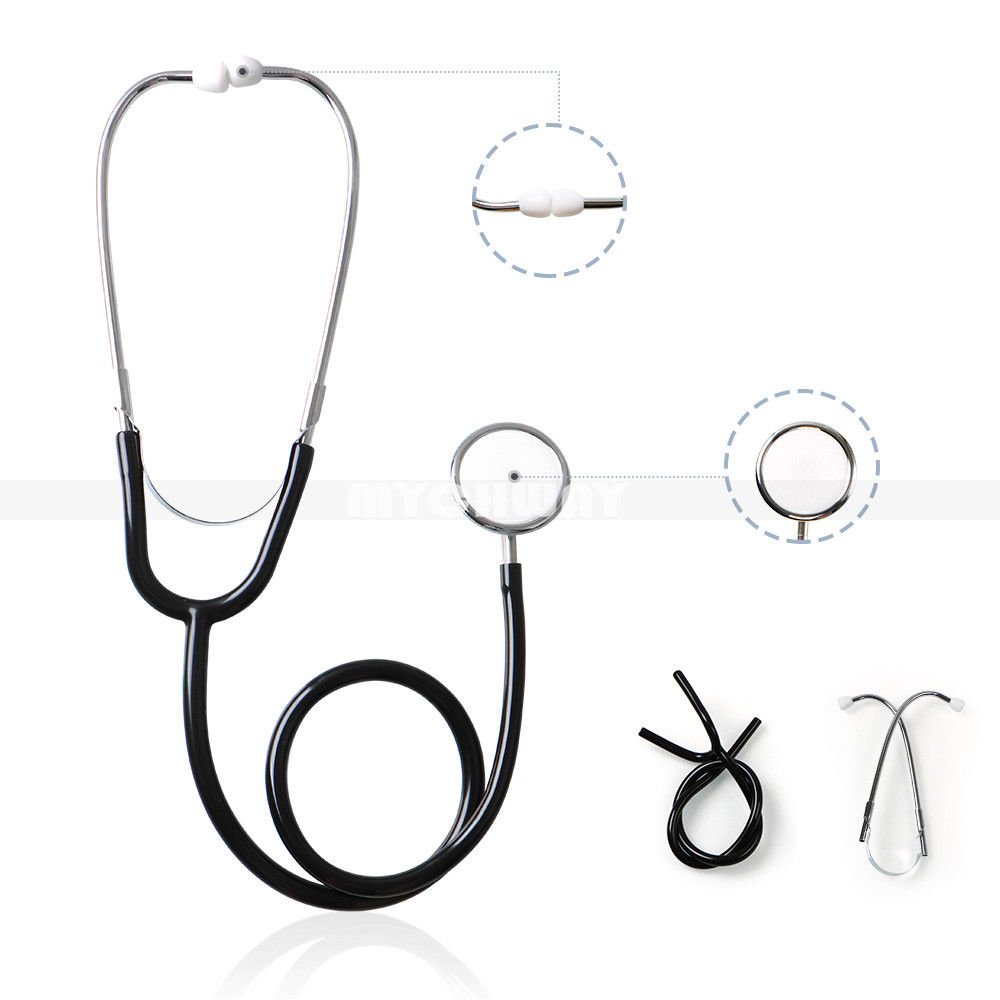 Professional Cardiology Stethoscope Black, Pink, Blue, Gray, Red 32 inch Length