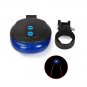 5 LED+2 Laser Bike Bicycle Light Rear Tail Flashing Safety Warning Lamp Blue/Red