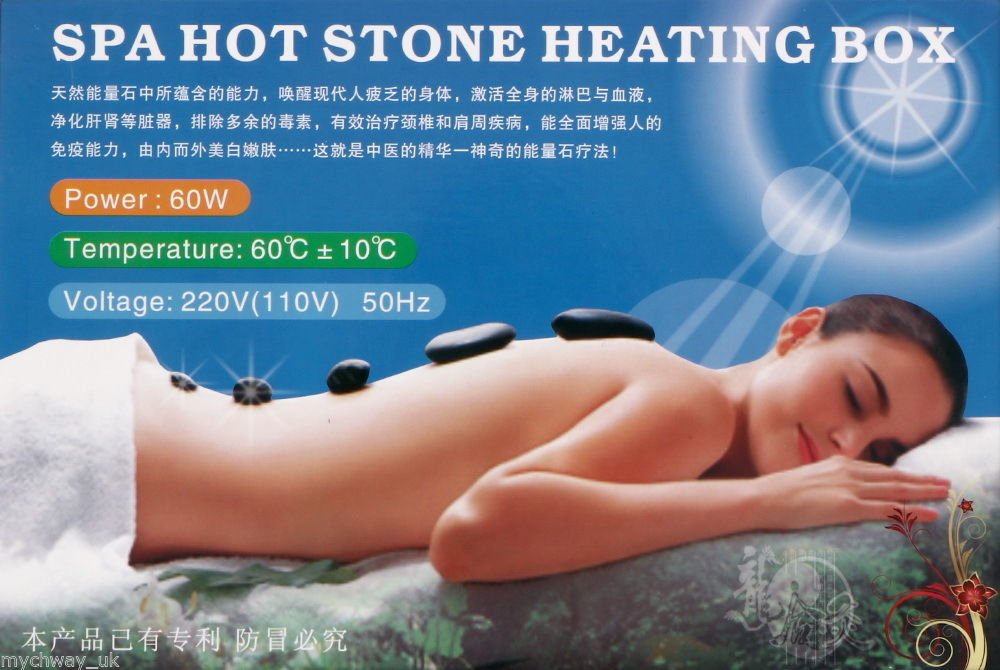 16pcs Hot Stone Massage Set Pain Relief Rheumatism Reduction Massage Kit Warmer